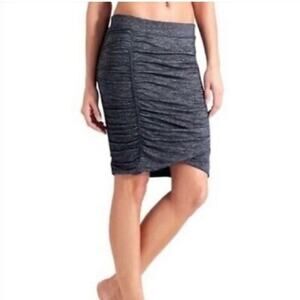 Athleta Odyssey Twisted Ruche Skirt Gray Size Small